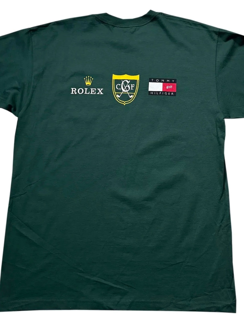 Vintage Tommy Hilfiger Golf Rolex Collegiate Tour Green T Shirt (Size XL) NWOT